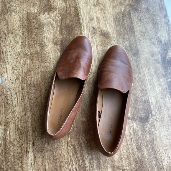 Indigo Shoes - Indigo Road Faux Leather Brown Flats